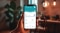 Das Bild zeigt ein Smartphone mit der Nutzeroberfläche der Carrier Comfort Management App.